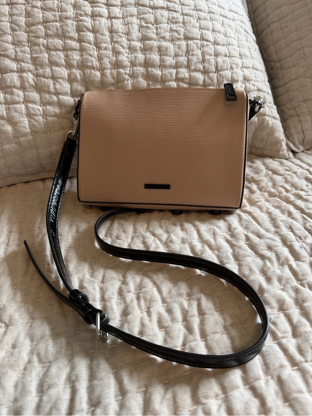 Rebecca Minkoff Taupe Crossbody Bag 6x9 EUC